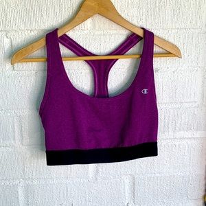 Champion Purple No Pads Sports Bra sz XL